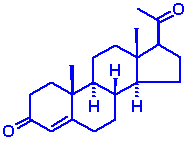 Molécula de Progesterona Natural